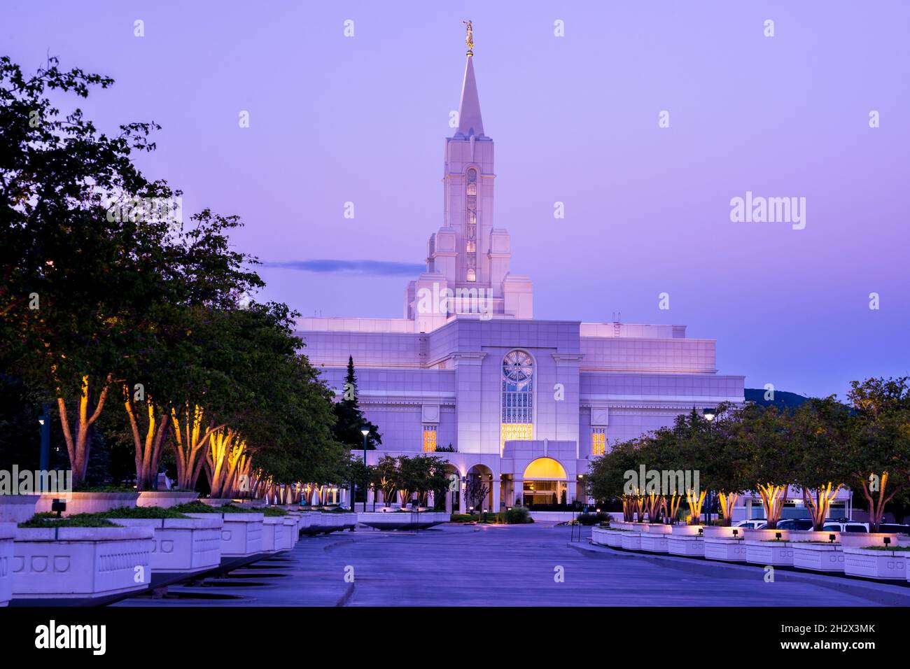 Bountiful Mormon Temple Sunrise Utah Stock Photo Alamy