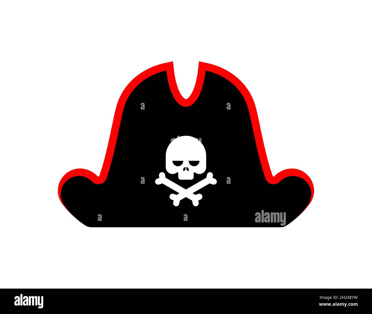 Pirate hat isolated. Filibuster cap. vector illustration Stock Vector ...