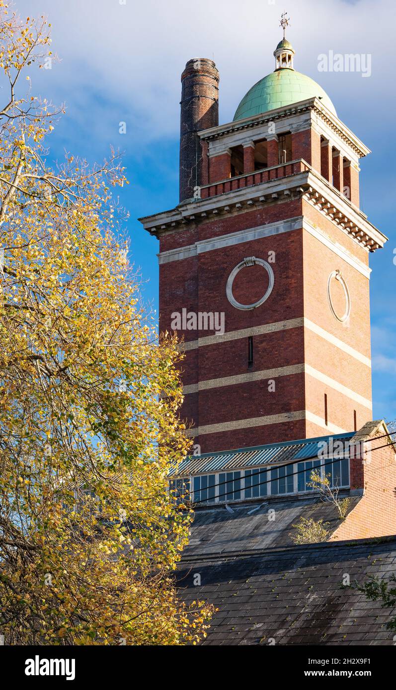 Old Whitchurch Hospital - Water tower. Grade 2 listed but disused Stock Photo