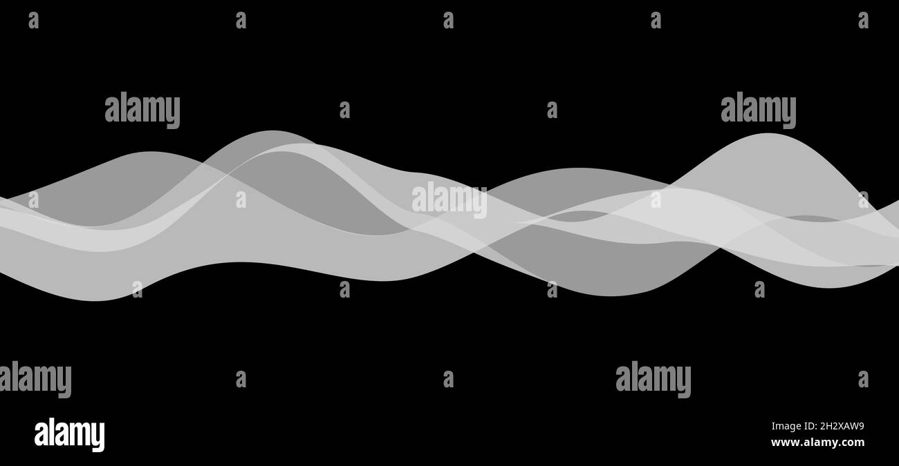 Abstract wallpaper with white waveform or sound waves on black