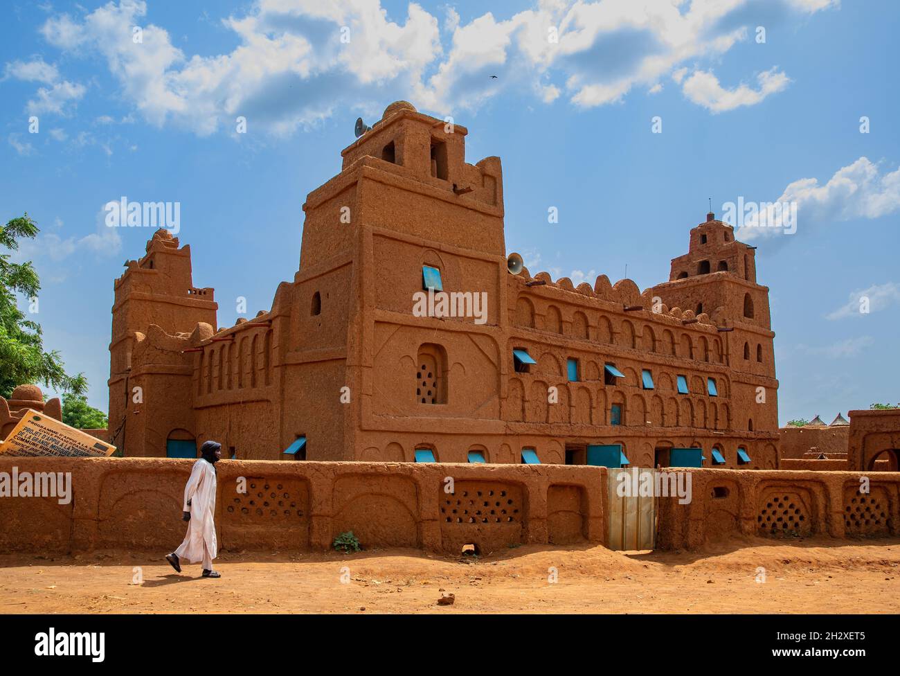 A Great Mosque Yamma village in Niger Stock Photo