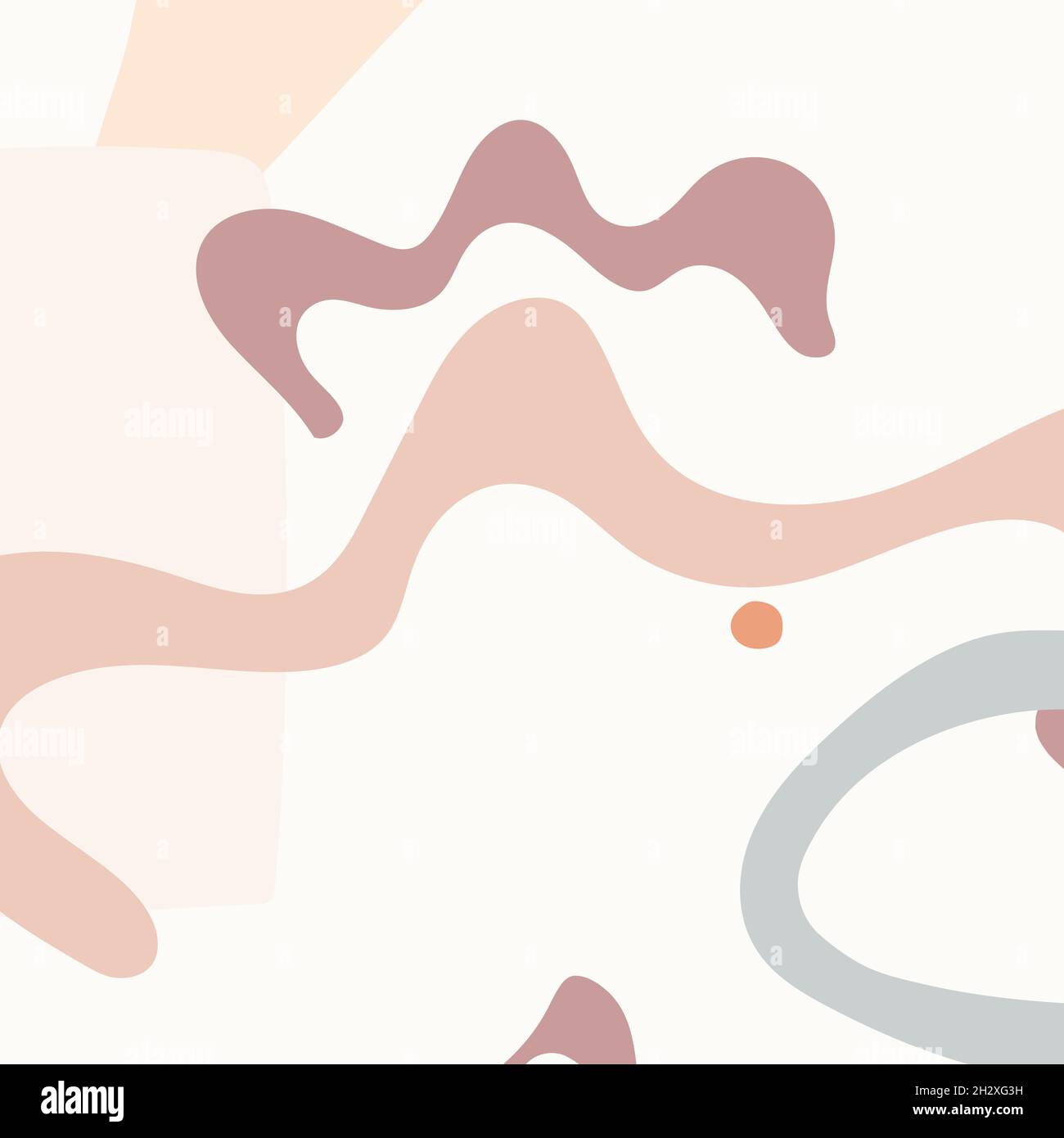 Abstract background image with rounded zigzag shapes in muted tones. Stock Vector