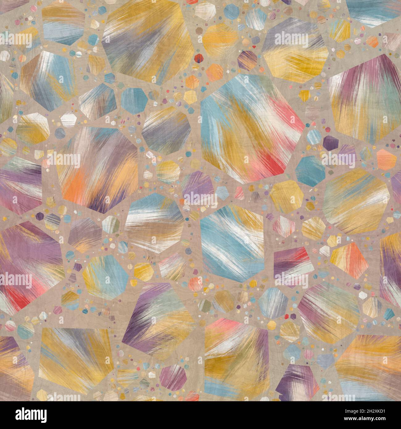 Seamless modern abstract random terrazzo pattern swatch Stock Photo - Alamy