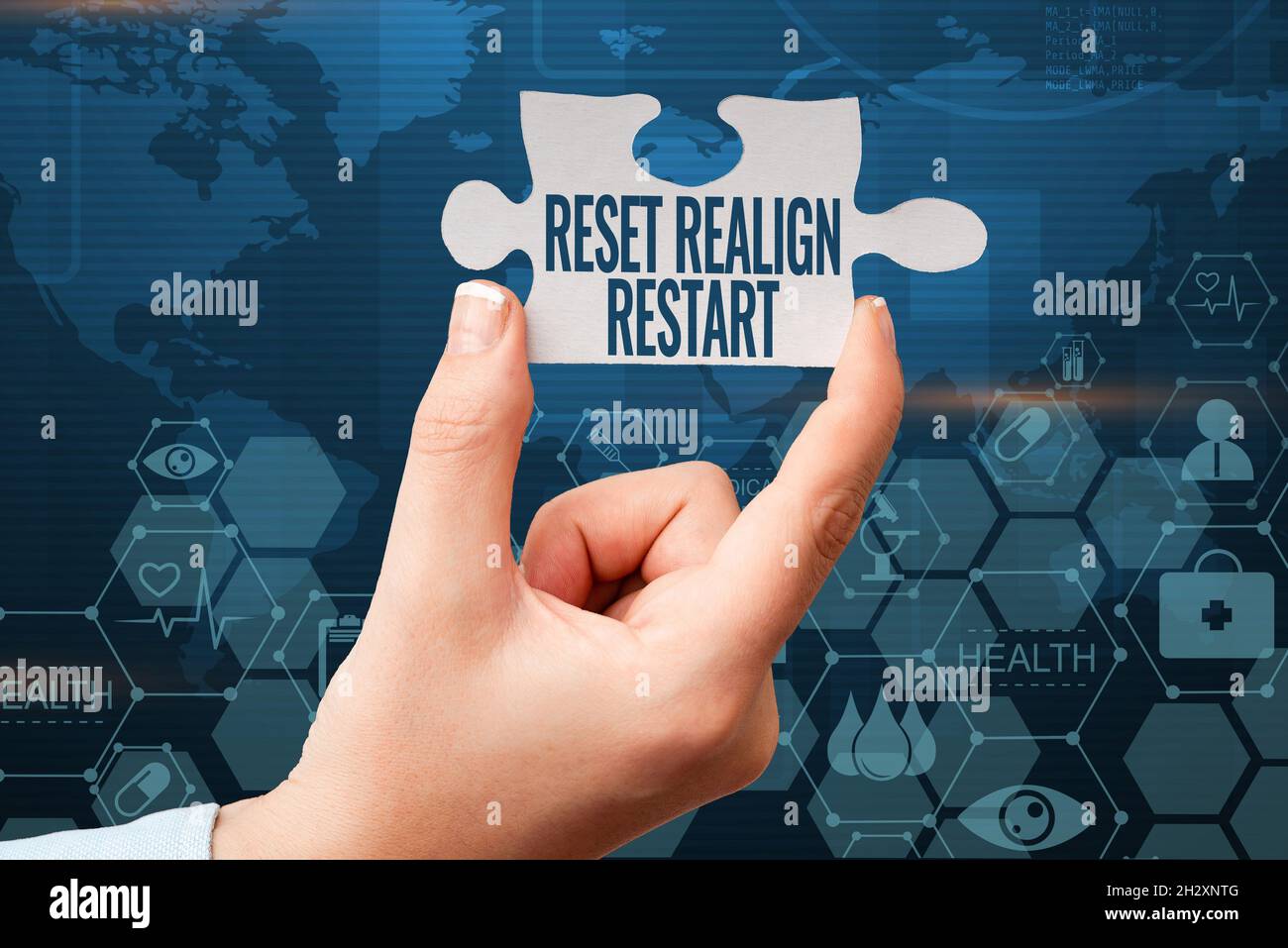 Text showing inspiration Reset Realign Restart. Internet Concept 