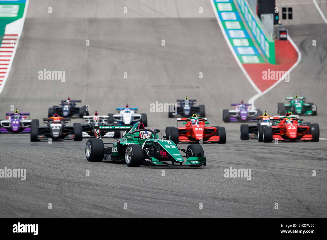 start 55 Jamie Chadwick, Tatuus F3 T-318, action during the 6th round of the W Series 2021 from October 21 to 24, 2021 on the Circuit of the Americas, in Austin, Texas, United States of American - Photo: Antonin Vincent/DPPI/LiveMedia Stock Photo