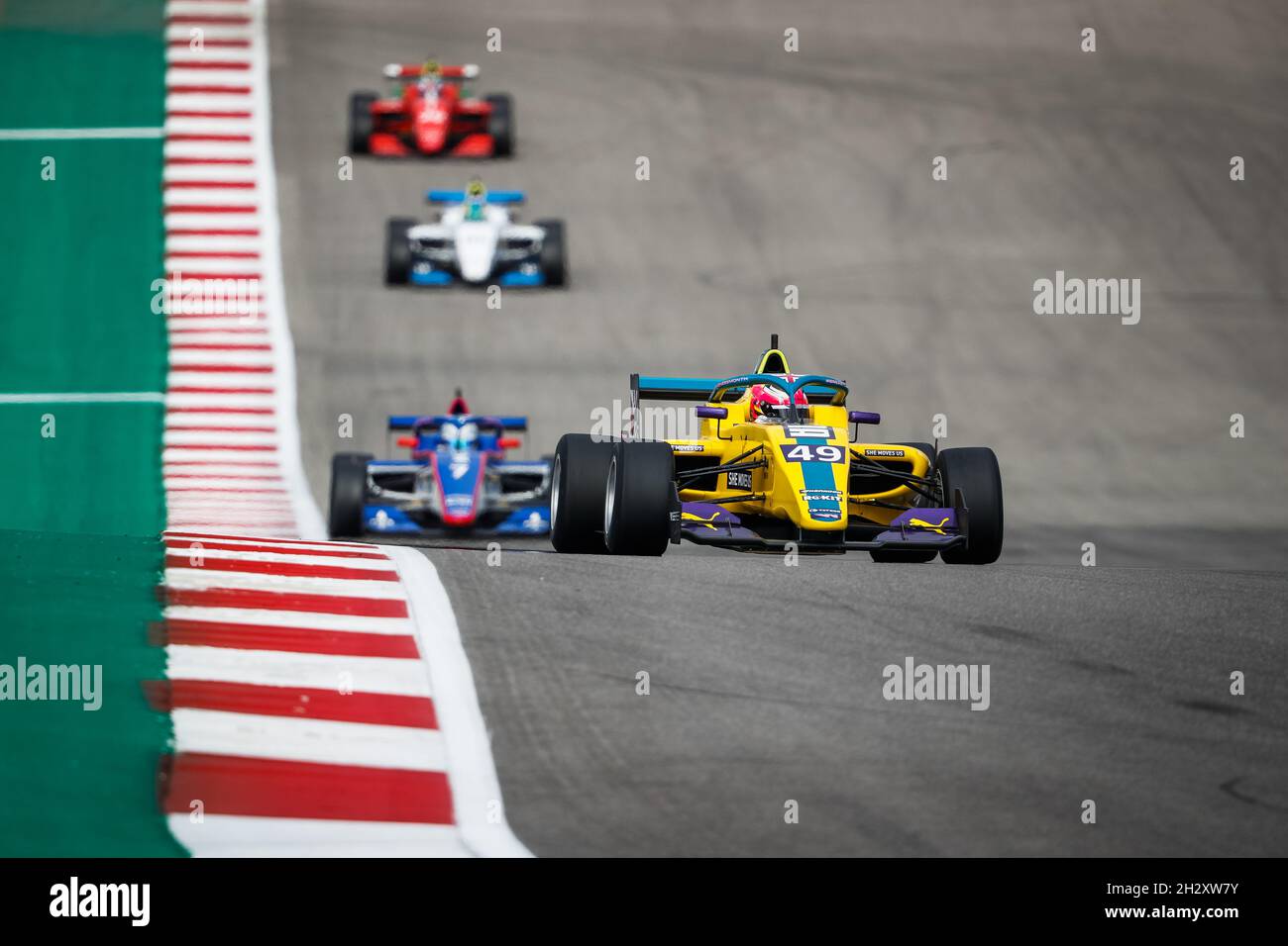49 Abbi Pulling, Tatuus F3 T-318, action during the 6th round of the W Series 2021 from October 21 to 24, 2021 on the Circuit of the Americas, in Austin, Texas, United States of American - Photo: Antonin Vincent/DPPI/LiveMedia Stock Photo