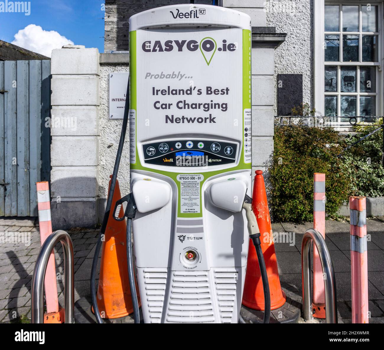 An EasyGo electric car charger in Edgeworthstown, County Longford, Ireland. Stock Photo