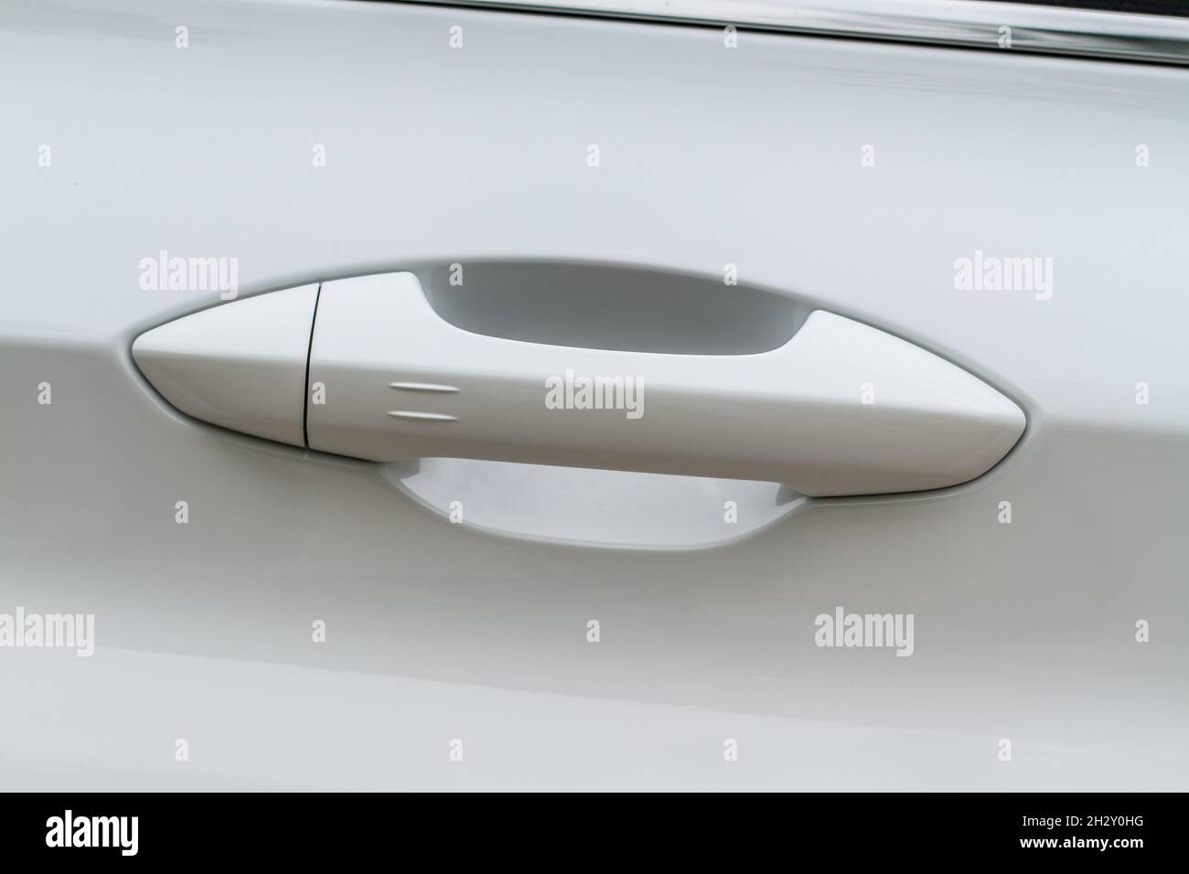 Car door handle. Keyless entry car door handle with touch sensor