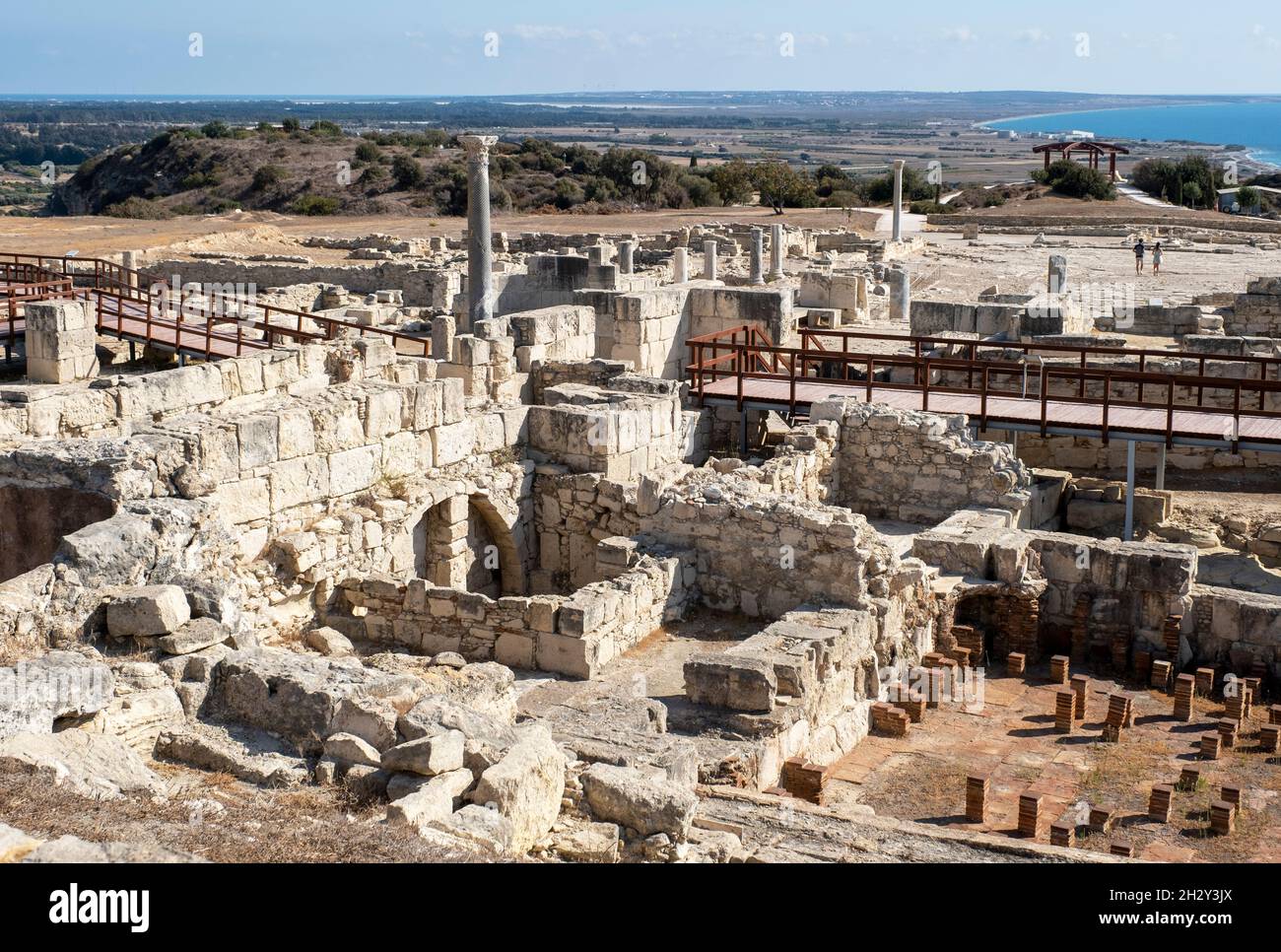 Ruins of the Roman Nymphaeum at the Archaeological site of Kourion ...