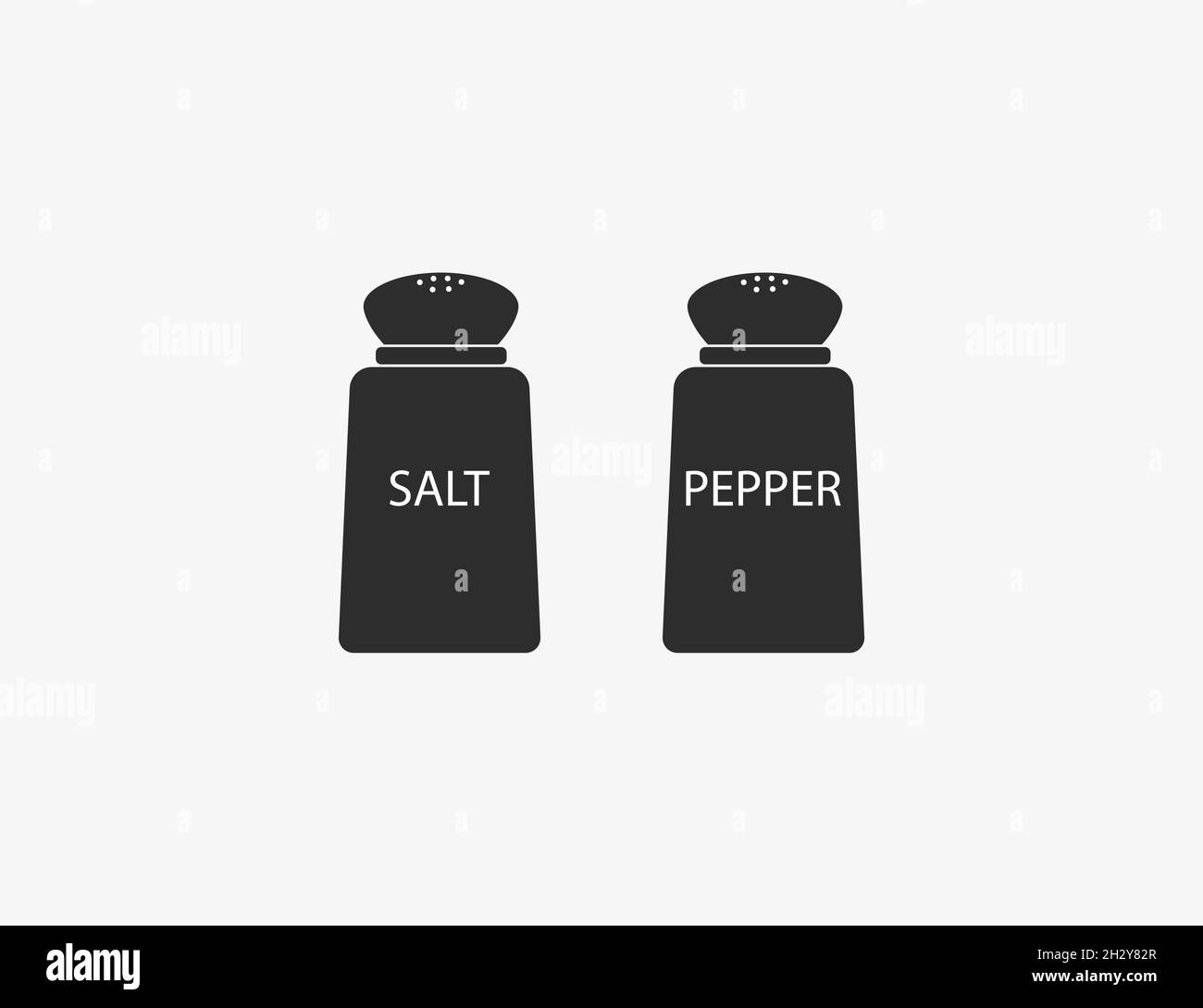 Pepper, salt, shaker icon. Vector illustration. Flat design Stock