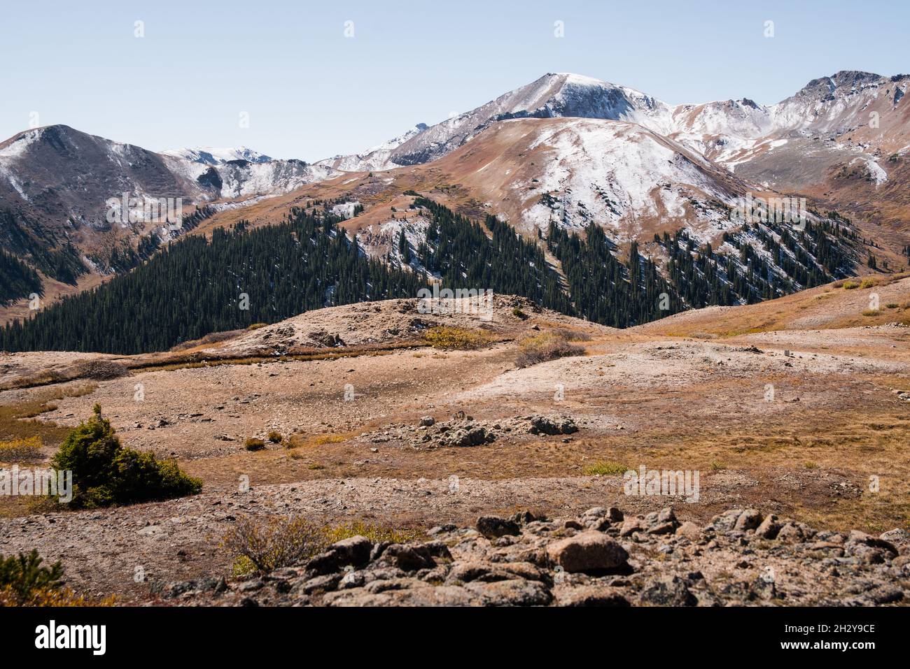 Mountain views at Independence Pass near Aspen, Colorado. Stock Photo