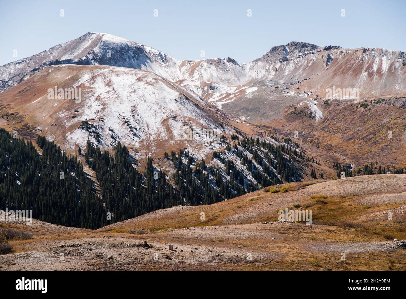 Mountain views at Independence Pass near Aspen, Colorado. Stock Photo