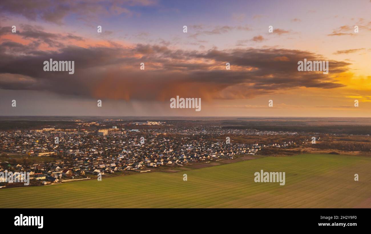 Sunrise aerial hyper lapse sun hi-res stock photography and images - Alamy