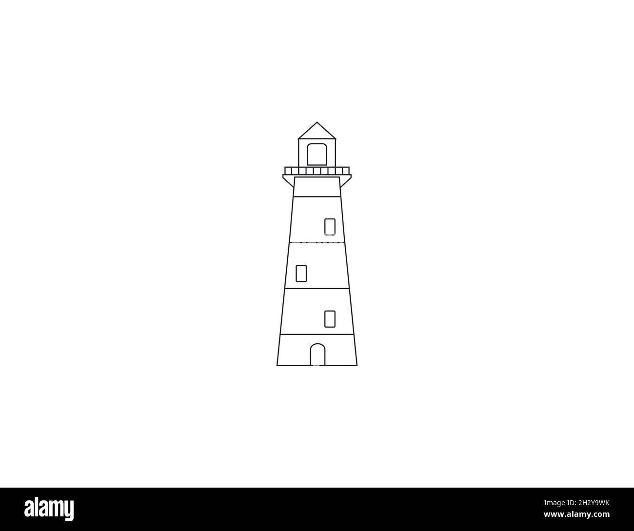 Building, lighthouse icon. Vector illustration. Flat design Stock ...
