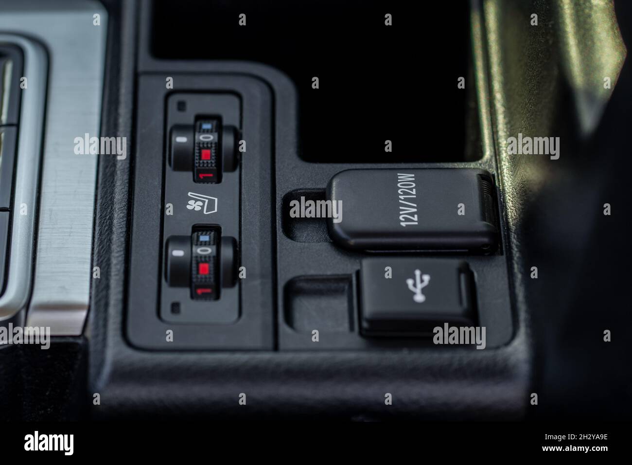 Seat heating controller buttons close up view. Car interior. Seat heater  button, car interior Stock Photo - Alamy