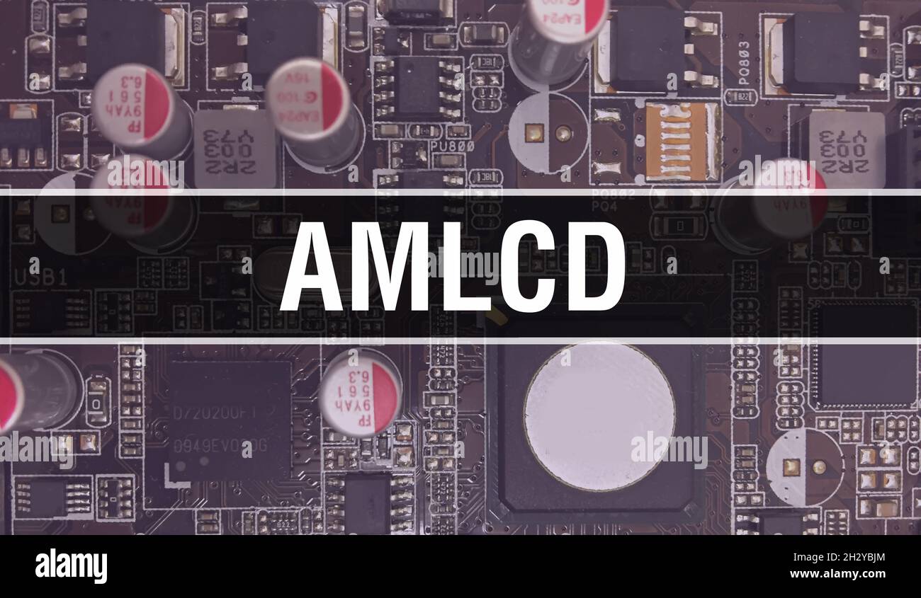 AMLCD with Technology Motherboard Digital. AMLCD and Computer Circuit ...
