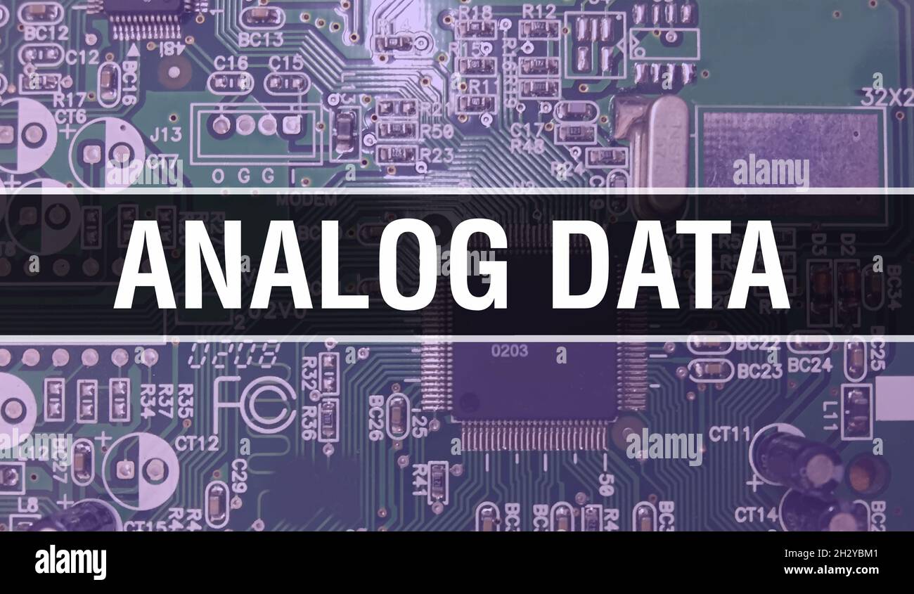 Analog Data with Electronic Computer Hardware technology background ...