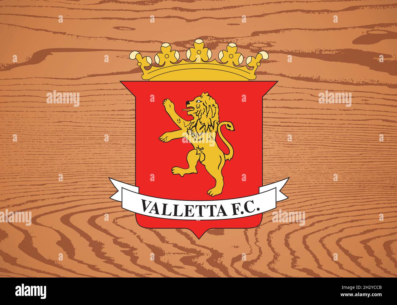Coat of arms FC Valletta, Valletta, Maltese football club Stock Photo