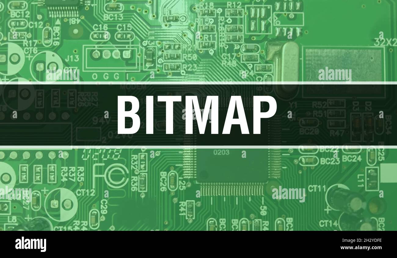 Bitmap text written on Circuit Board Electronic abstract technology ...