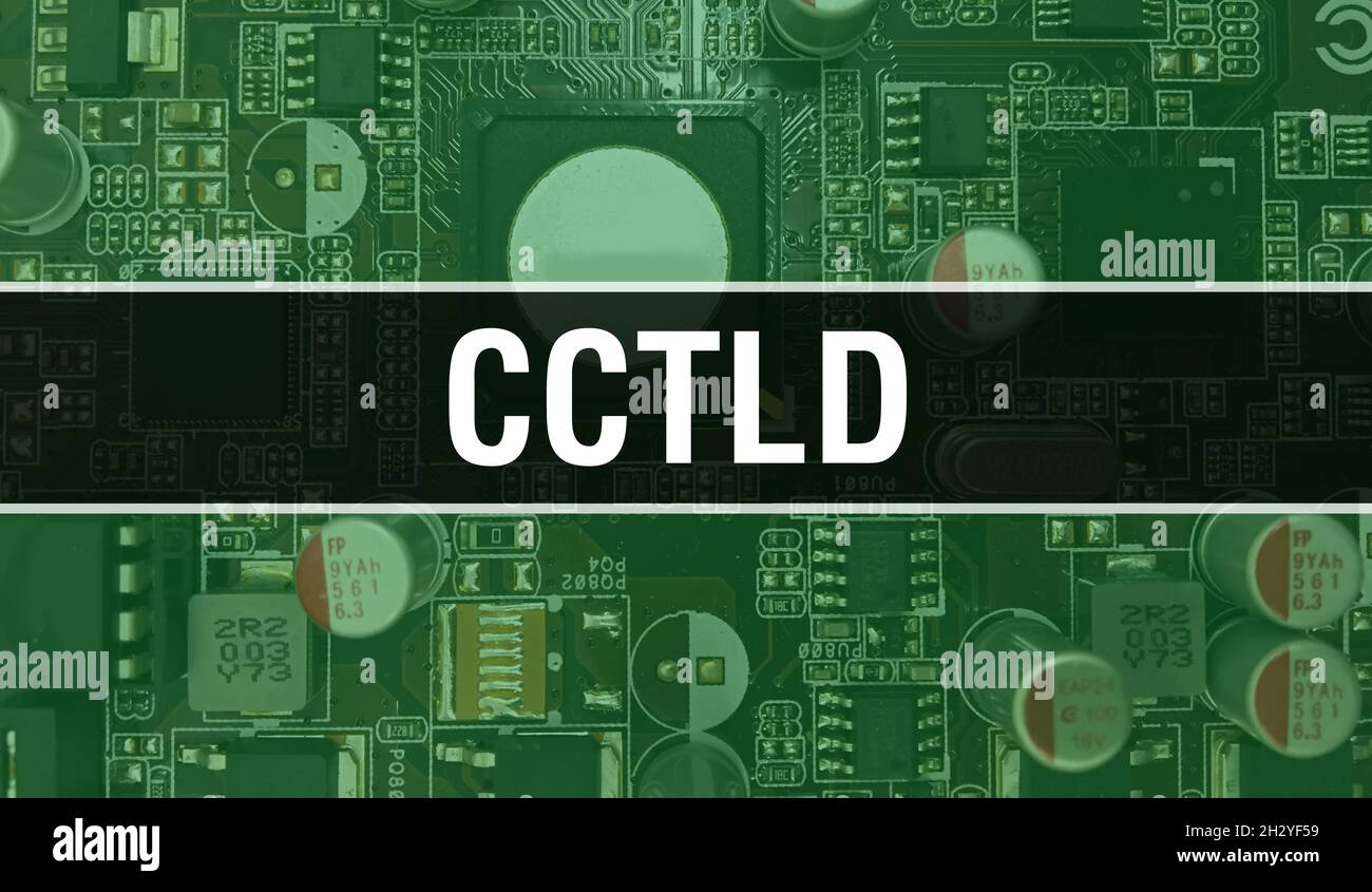 ccTLD concept illustration using Computer Chip in Circuit Board. ccTLD ...