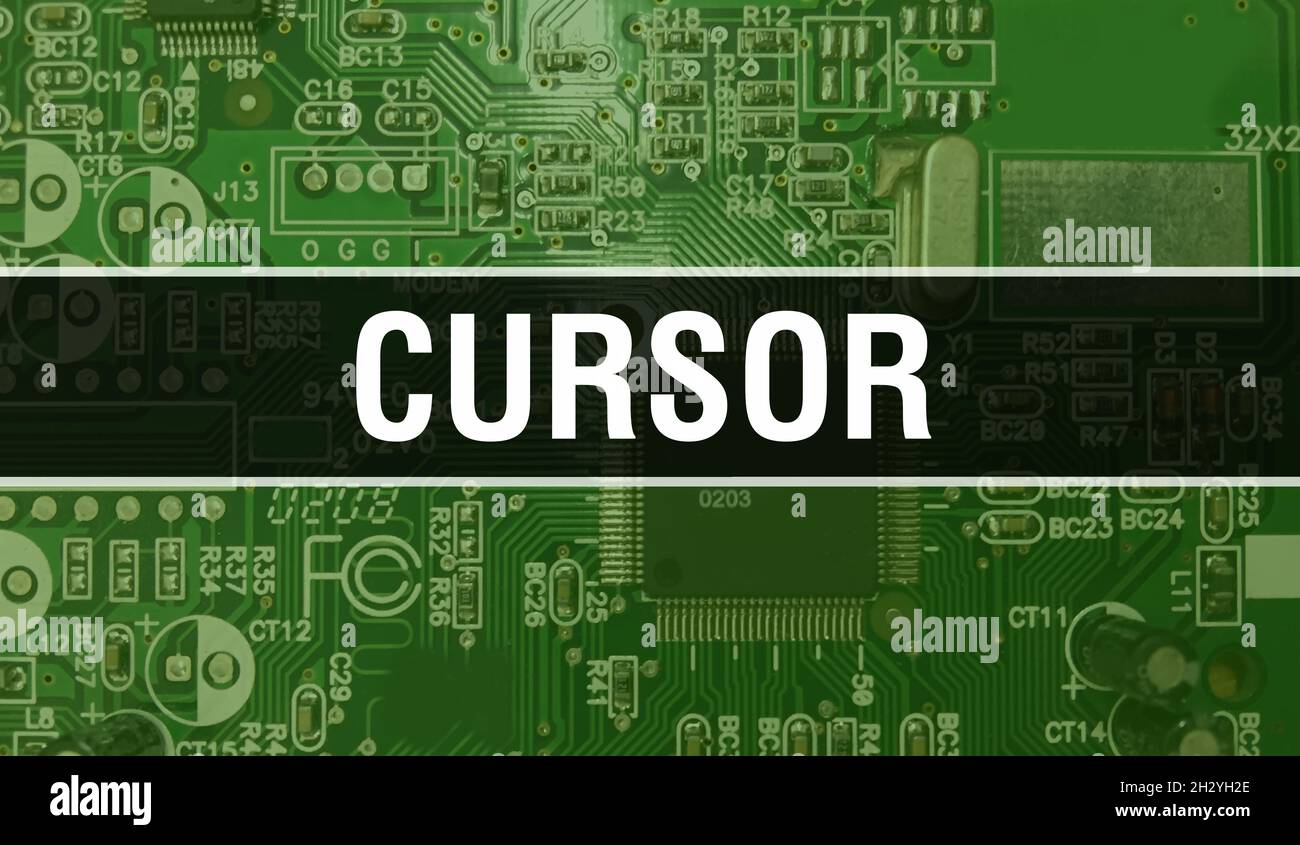 Cursor with Electronic Computer Hardware technology background ...