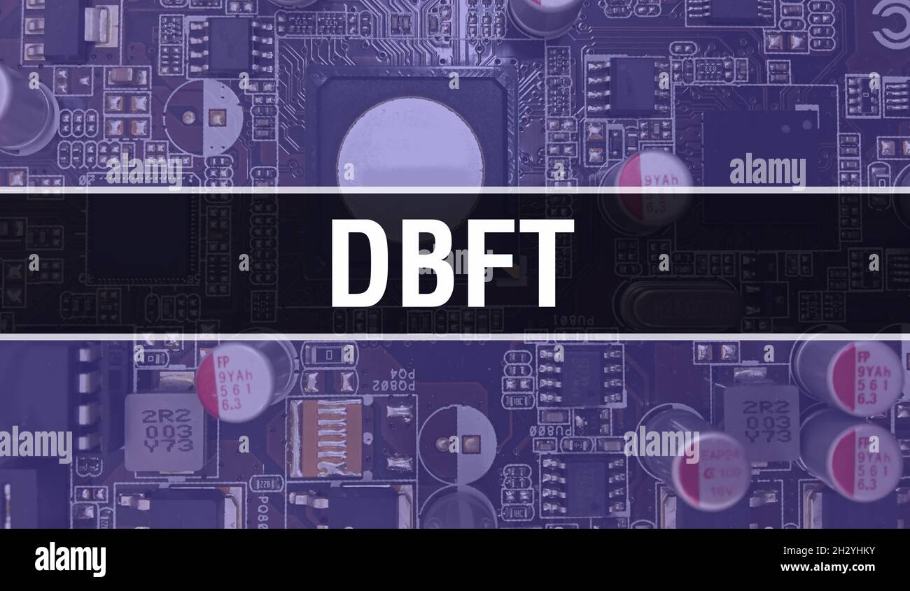 dBFT concept illustration using Computer Chip in Circuit Board. dBFT ...