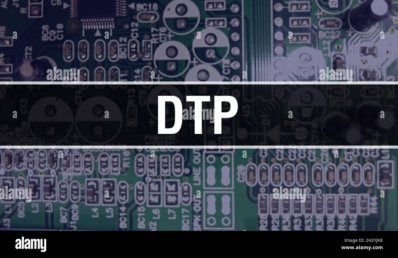 DTP with Electronic Computer Hardware technology background. Abstract background with Electronic