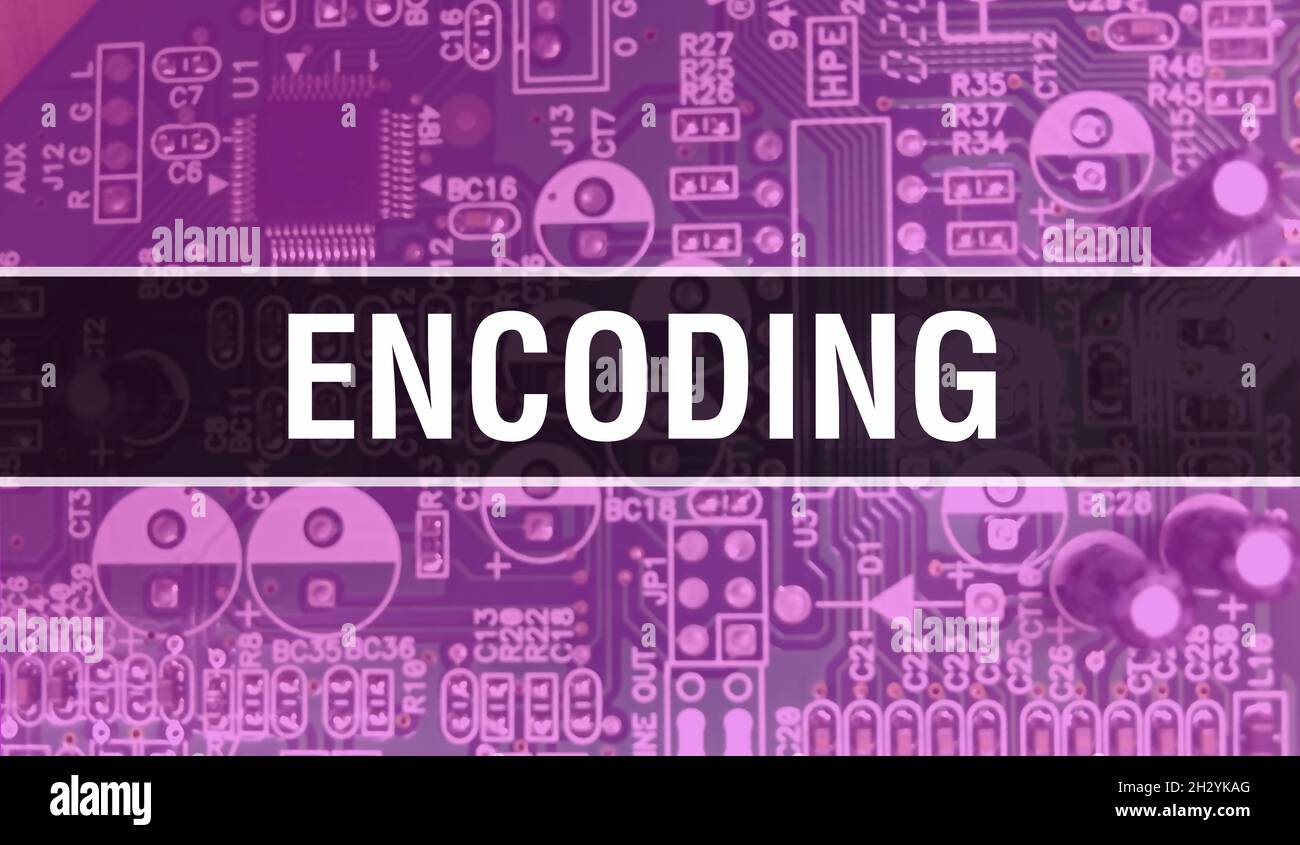 Encoding text written on Circuit Board Electronic abstract technology ...