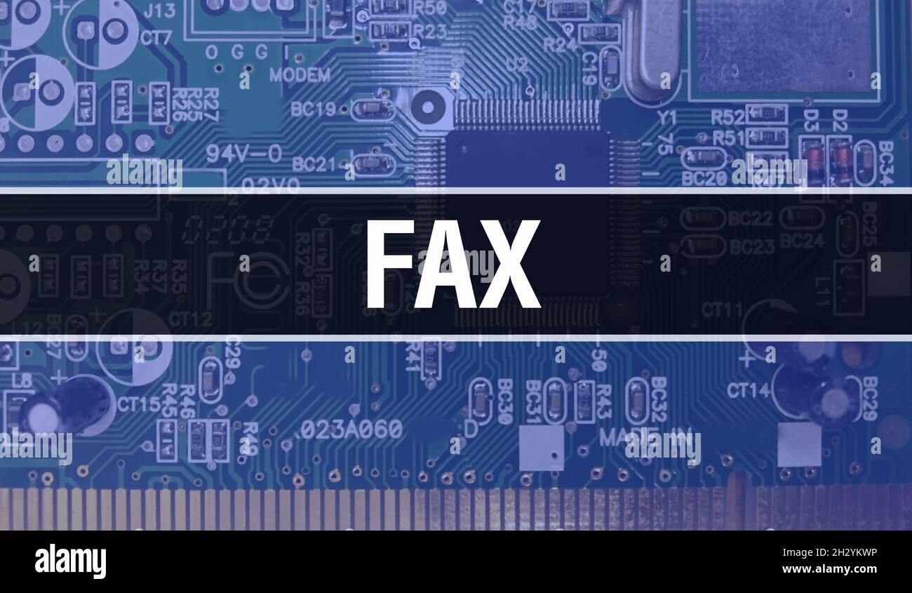 Fax with Electronic Computer Hardware technology background. Abstract ...