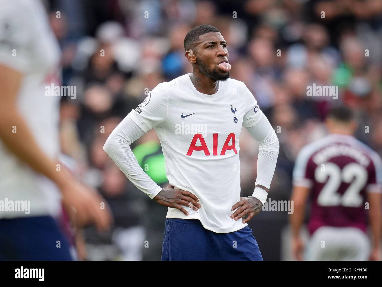London, UK. 24th Oct, 2021. Emerson Royal of Spurs during the Premier League match between West Ham United and Tottenham Hotspur at the Olympic Park, London, England on 24 October 2021. Photo by Andy Rowland. Credit: PRiME Media Images/Alamy Live News Stock Photo