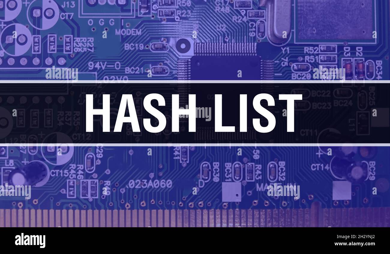 Hash List with Electronic Computer Hardware technology background