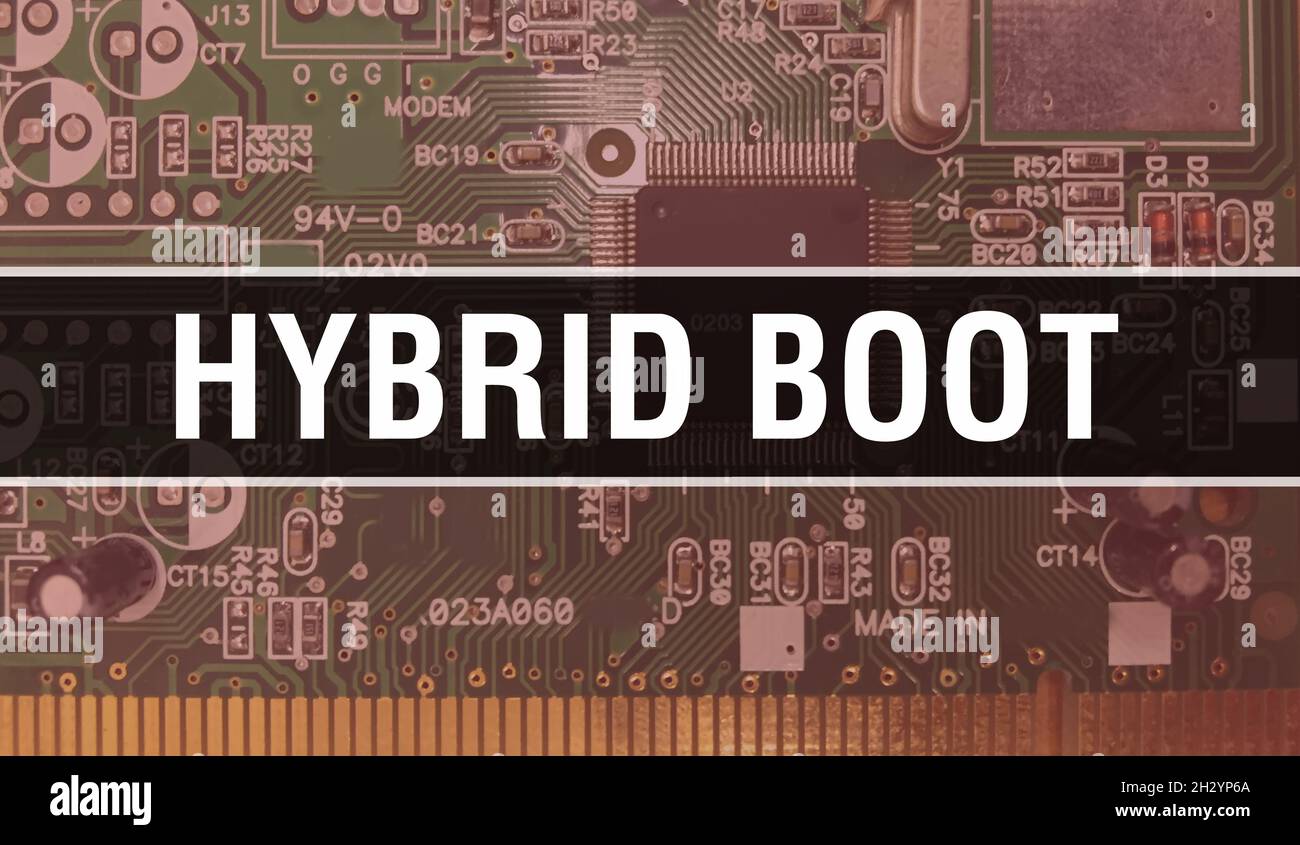 Hybrid Boot with Electronic Computer Hardware technology background ...