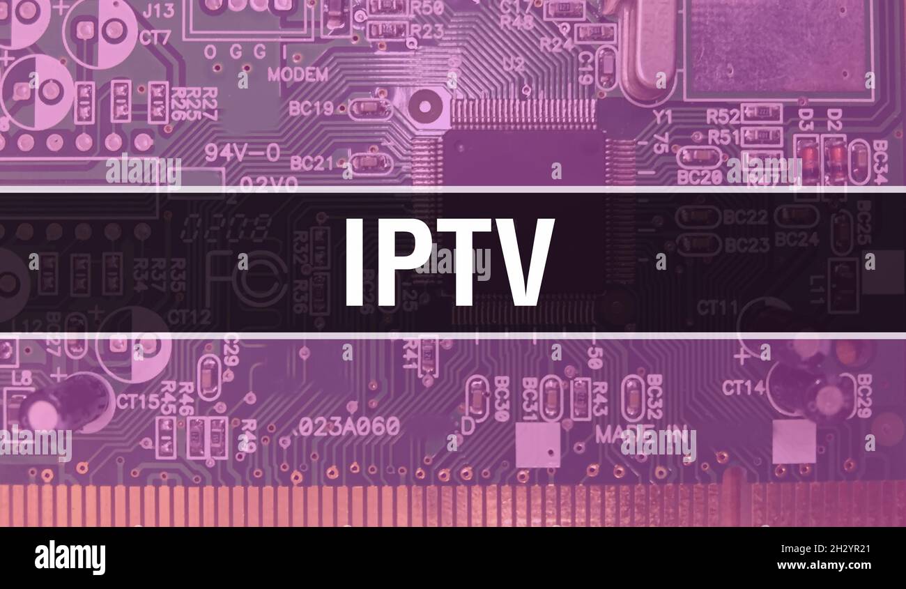 Computer Chip In Tv IPTV with Technology Motherboard Digital. IPTV and Computer Circuit ...