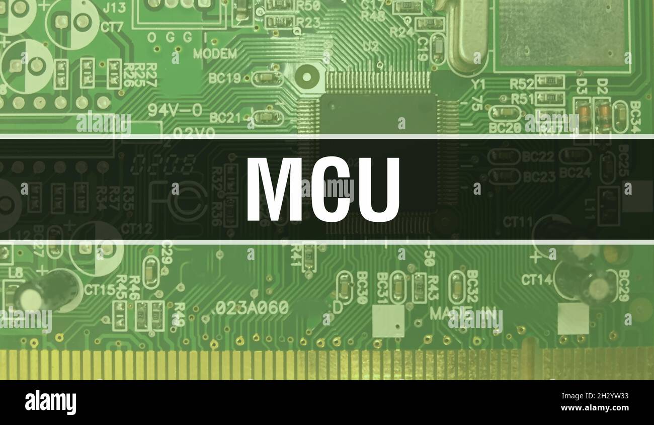 MCU with Technology Motherboard Digital. MCU and Computer Circuit Board  Electronic Computer Hardware Technology Motherboard Digital Chip concept.  Clos Stock Photo - Alamy