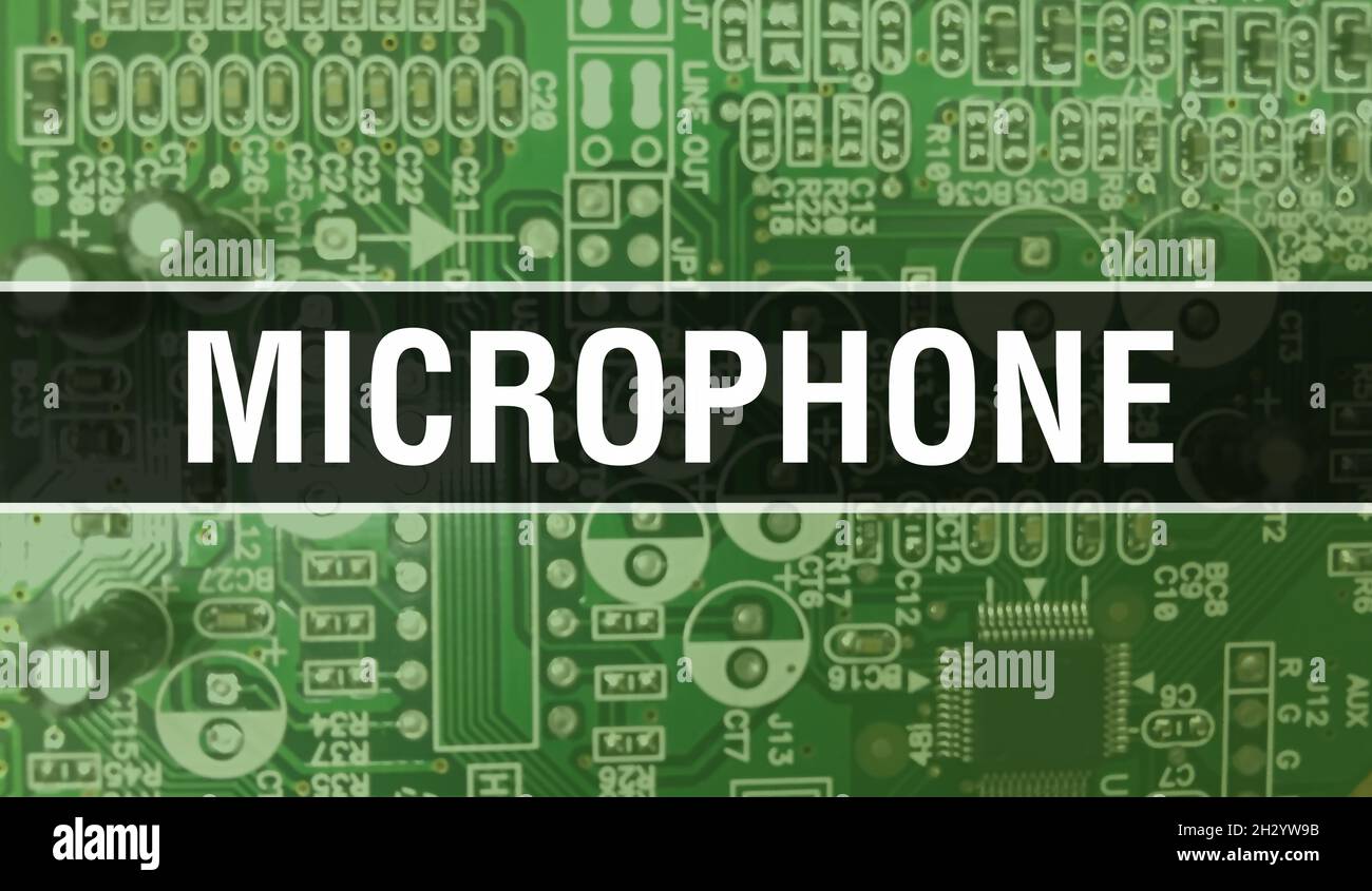 Microphone with Electronic Computer Hardware technology background