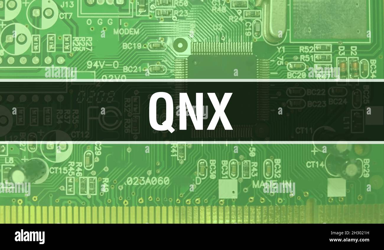 QNX with Technology Motherboard Digital. QNX and Computer Circuit Board