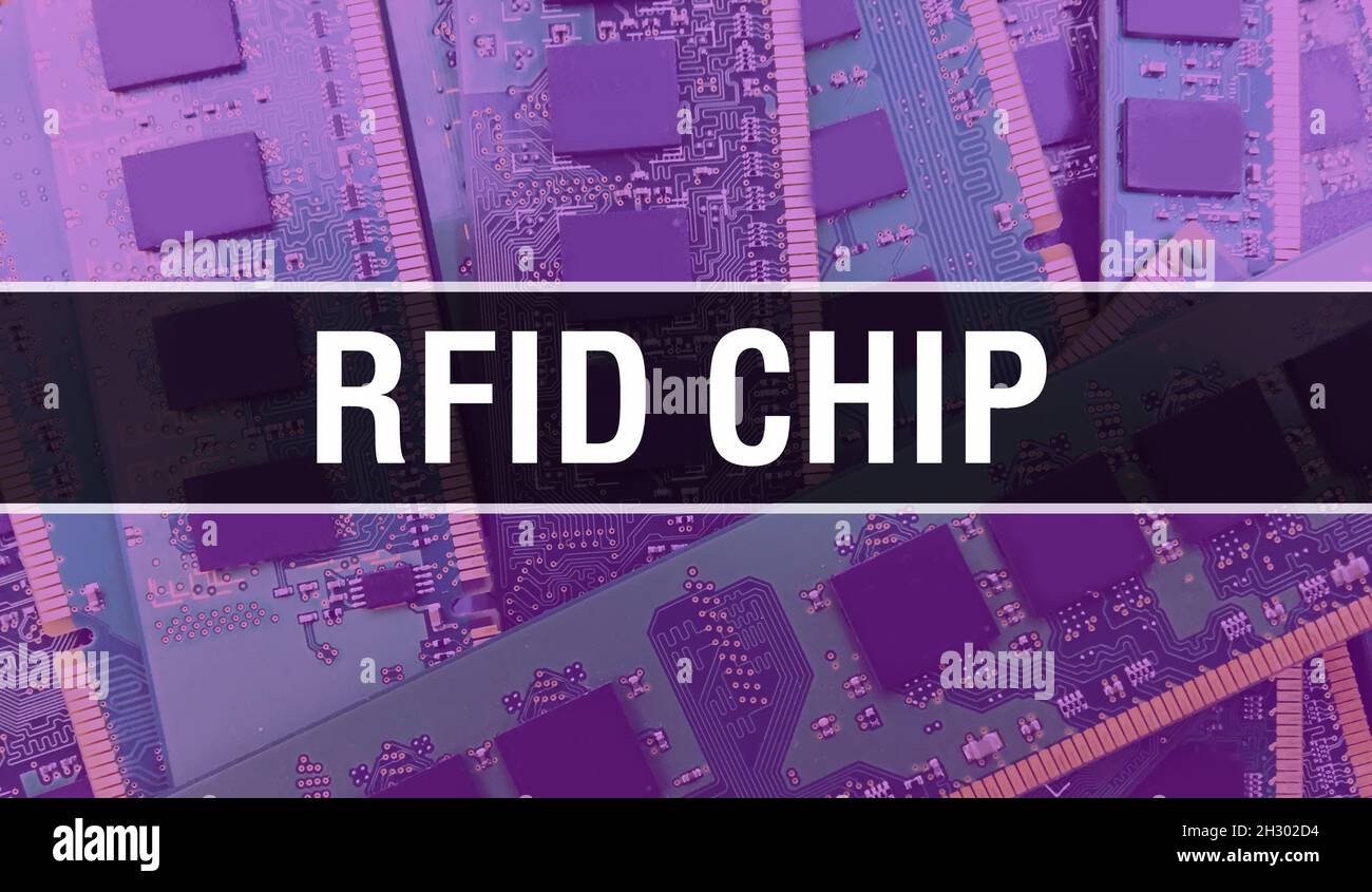 RFID Chip with Electronic components on integrated circuit board