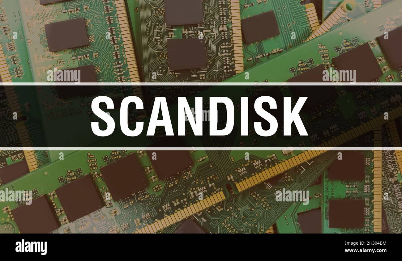ScanDisk with Electronic Computer Hardware technology background ...