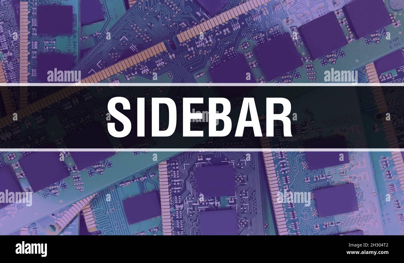 Sidebar concept illustration using Computer Chip in Circuit Board ...