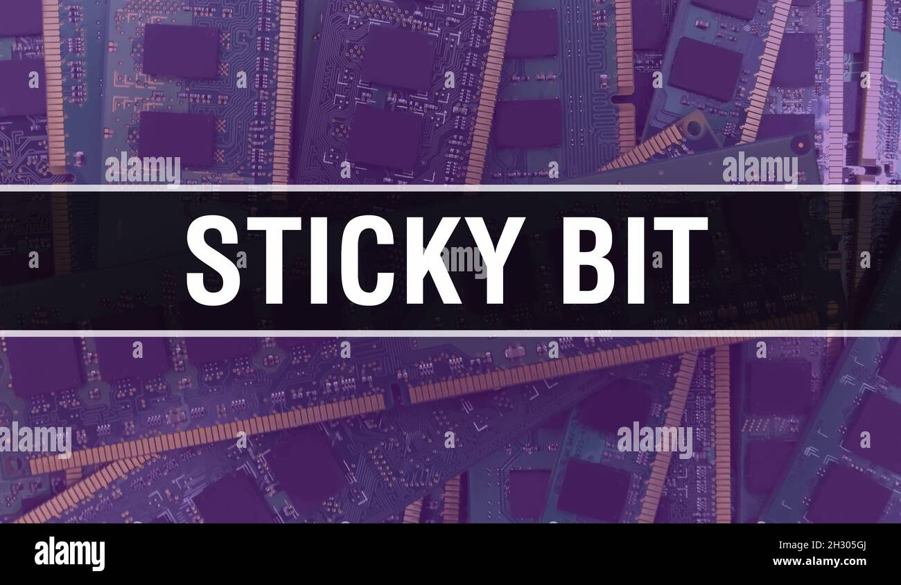 Sticky Bit with Electronic Computer Hardware technology background ...