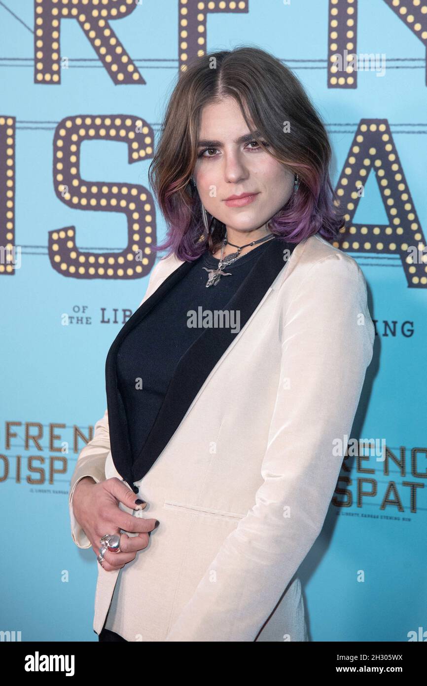 Paris, France on October 24, 2021. Morgane Polanski attending The French Dispatch Premiere at the UGC Cine Cite Bercy in Paris, France on October 24, 2021. Photo by Aurore Marechal/ABACAPRESS.COM Stock Photo