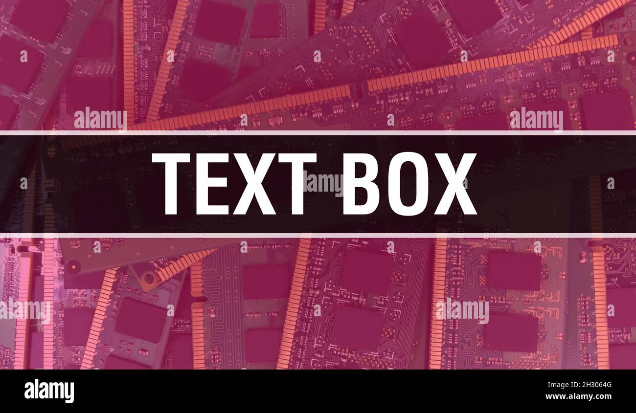 Text Box concept illustration using Computer Chip in Circuit Board ...