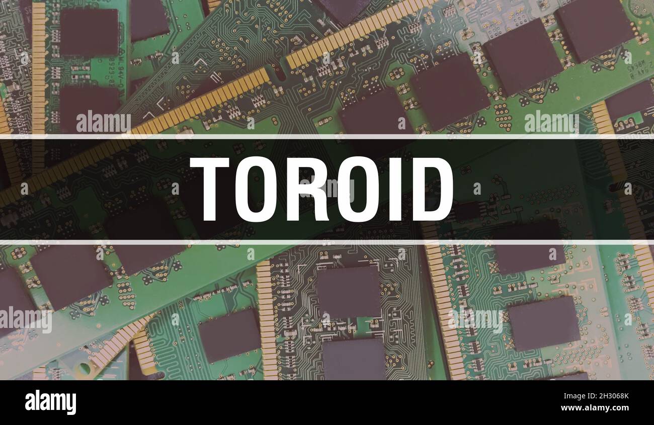 Pcb Examples Toroid Toroid concept with Electronic Integrated Circuit on circuit board ...
