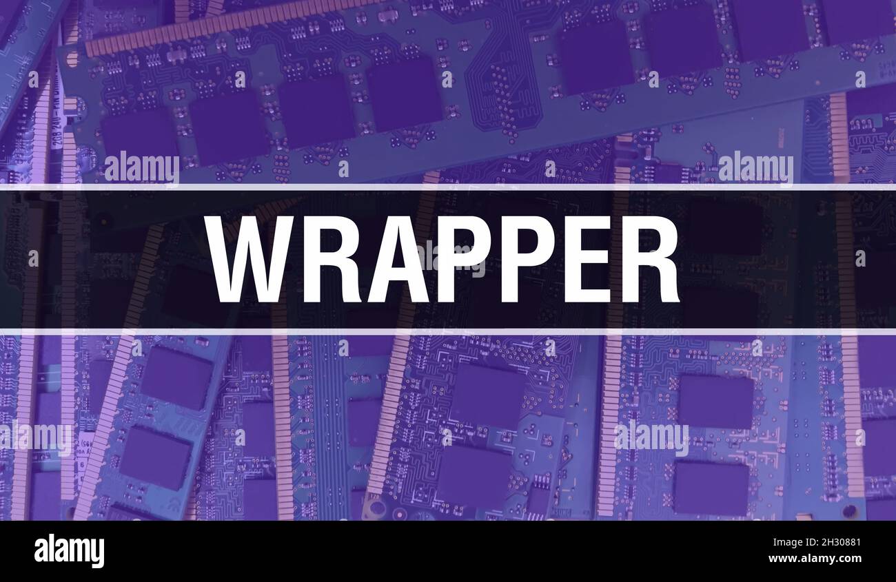 Wrapper with Electronic Computer Hardware technology background ...