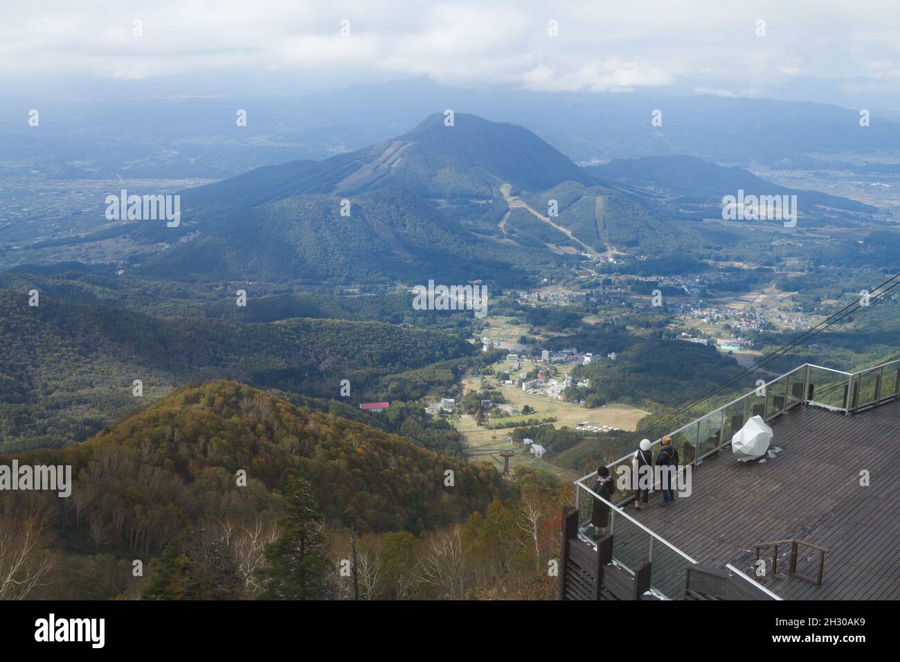 Ryuoo Ropeway Nagano, Japan, 2021-22-10 , View of the observation deck at the Ryuoo ...