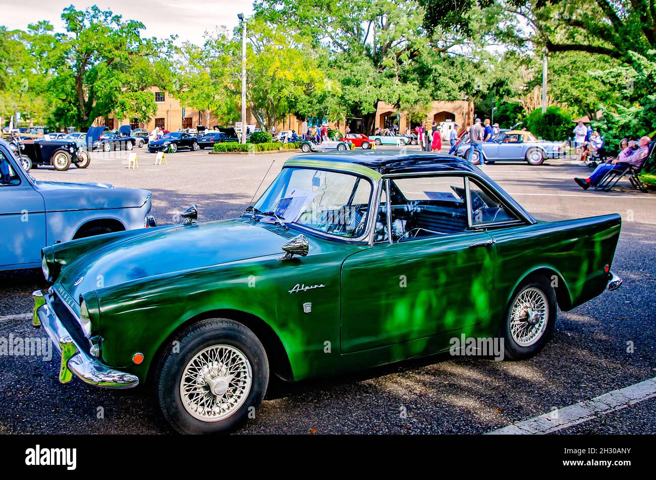 A 1963 Sunbeam Alpine is displayed at the 31st annual British Car Festival, Oct. 24, 2021, in Fairhope, Alabama. Stock Photo
