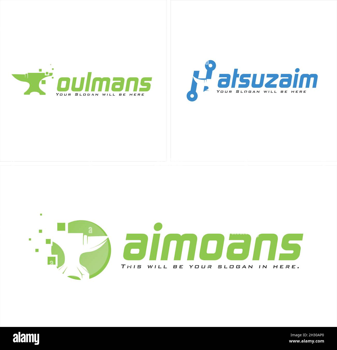 Modern business industrial technology circle initials text H logo design  Stock Vector