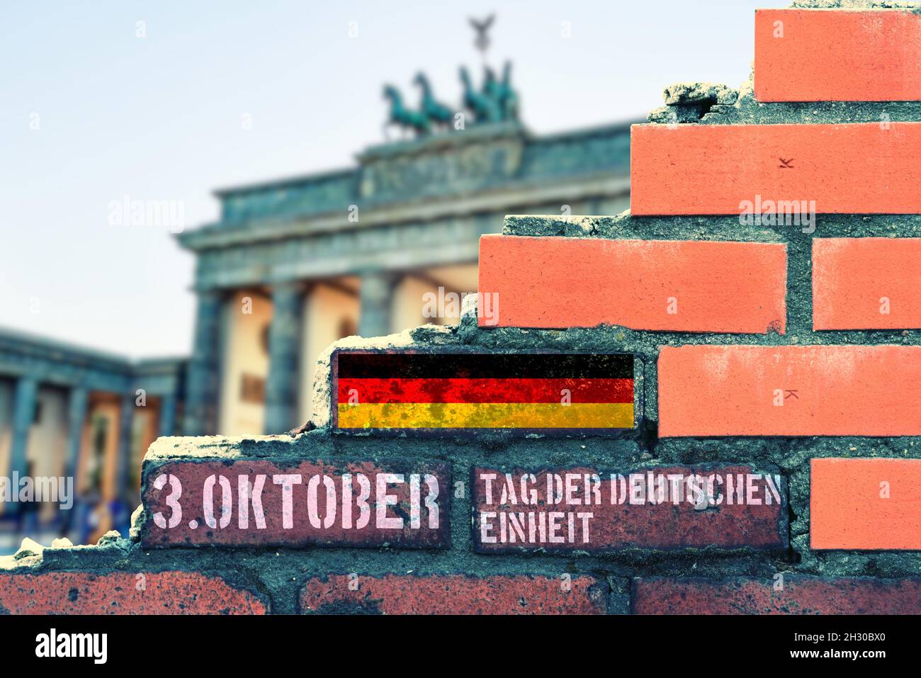 Berlin and 3 October German Unity Day Stock Photo