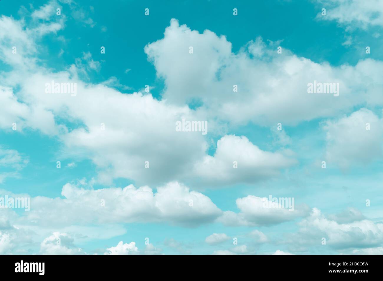 Blue sky white clouds and Beautiful puffy fluffy cumulus cloud ...