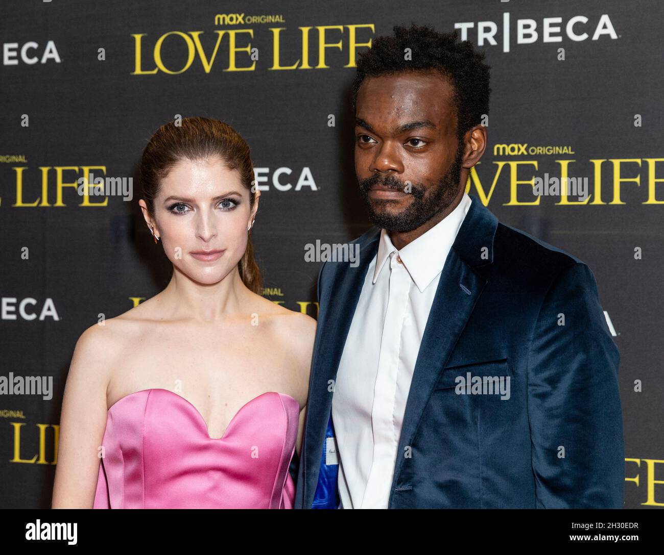 New York, NY - October 24, 2021: Anna Kendrick wearing dress by Lanvin ...